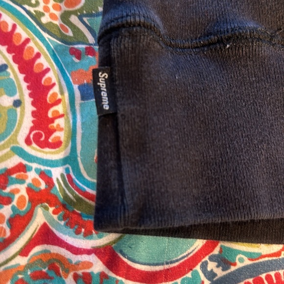 SUPREME World Famous Silver Sequin Logo Hoodie - Picture 9 of 10